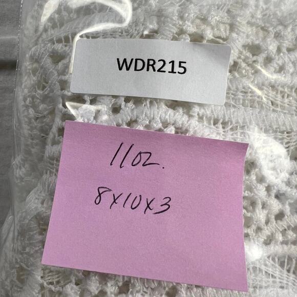 Coastal Blue White Lace Strapless Beach Swim Coverup Dress Size XL (16-18) - Picture 13 of 13